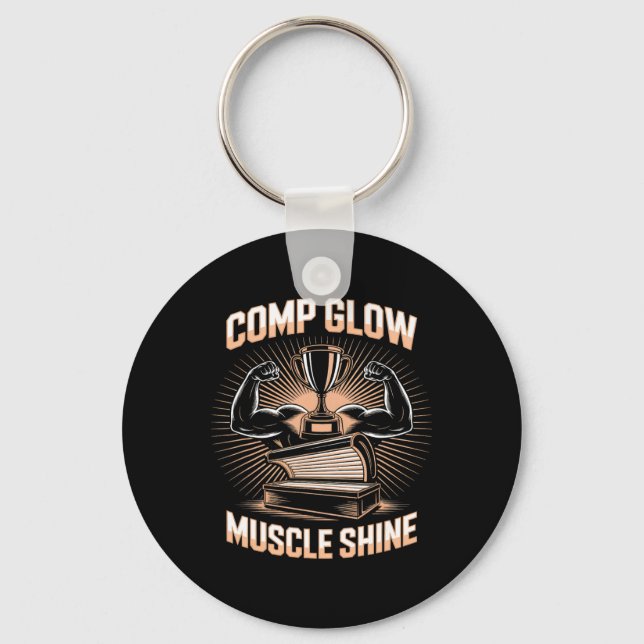 Porte-clés Tanning Lumineuse Comp Fitness Buffs Athlètes Homm (Recto)
