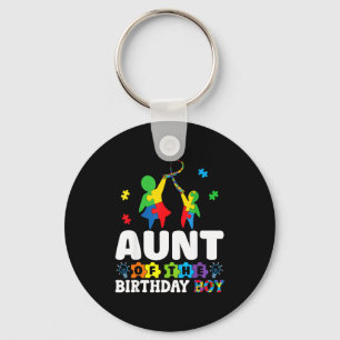 Porte-clés Tante du garçon d'anniversaire Autisme Sensibilisa