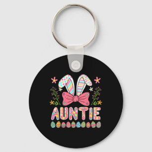 Porte-clés Tante œufs de Pâques colorés Lapin nœud papillon F