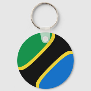 Porte-clés Tanzanie Porte - clé du drapeau Fisheye