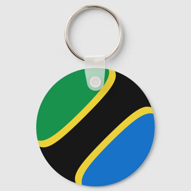 Porte-clés Tanzanie Porte - clé du drapeau Fisheye (Recto)