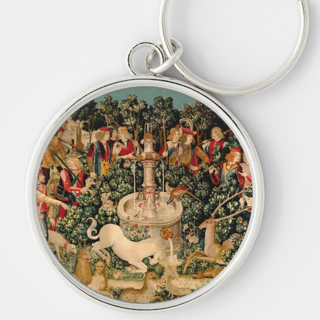 Porte-clés Tapisseries Unicorne Trouvé Légende Mythique (Devant)