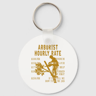 Porte-clés Tarif horaire d'arboriste drôle grimpeur d'arbres 