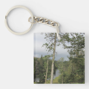 Porte-clés Tarn Hows Arbres Acryliques Clé Cercle