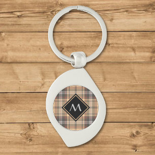 Porte-clés Tartan beige et Brown