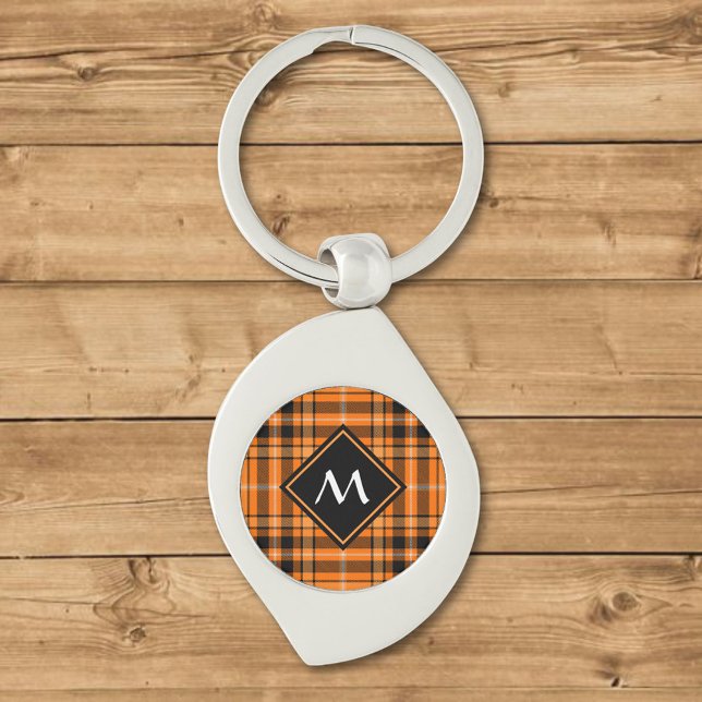 Porte-clés Tartan orange d'Halloween (Créateur téléchargé)