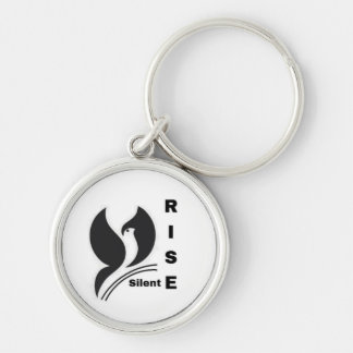 Porte-clés Tasse à café noire minimaliste avec logo d'oiseau