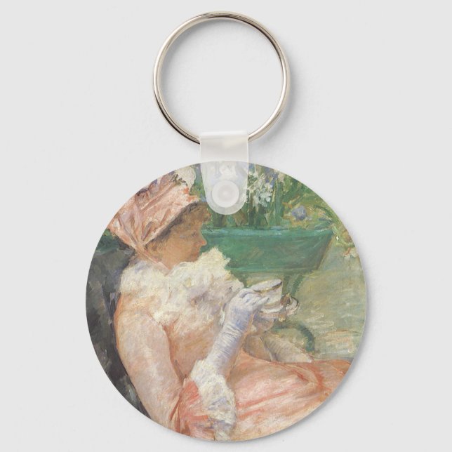 Porte-clés Tasse de thé de Mary Cassatt, impressionnisme Vint (Recto)