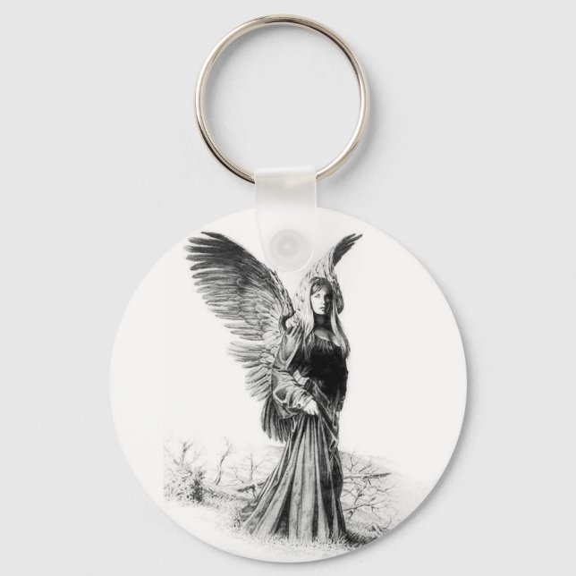 Porte-clés tatouage d'ange (Recto)