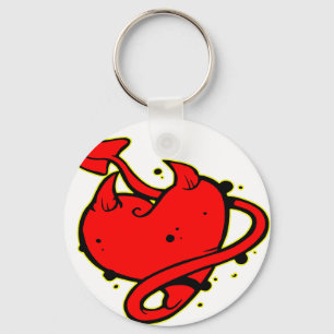 Porte-clés Tatouage de coeur de diable