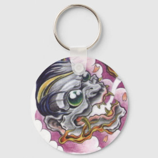 Porte-clés tatouage démon du crâne oriental
