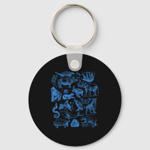 Porte-clés Tatouages Rétro Animaux Faune Conservation de la N