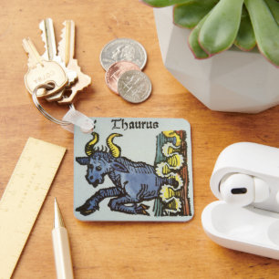 Porte-clés Taureau le Taureau, Enseignes Vintage du Zodiaque