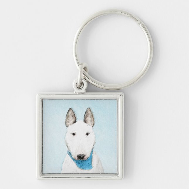 Porte-clés Taureau Terrier - Cute Original Chien Art (Devant)