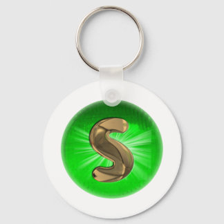 Porte-clés TAXI Gold Monogramme S Vert