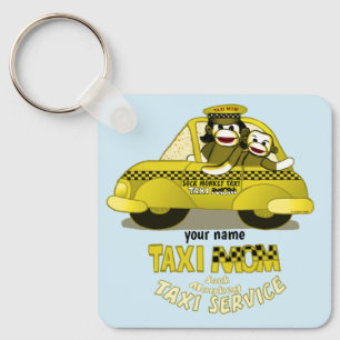 Porte-clés Taxi Maman Singe Chaussette