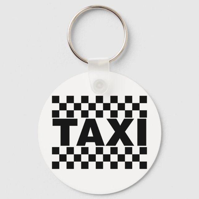 Porte-clés Taxi ~ Taxi Cab ~ Voiture À Louer (Recto)