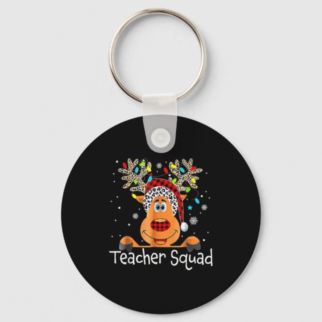 Porte-clés Teacher Squad Reindeer Teacher Christmas Xmas  (Recto)