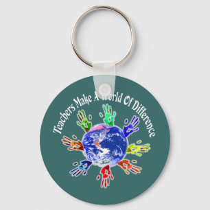 Porte-clés Teachers Make a World Keychain