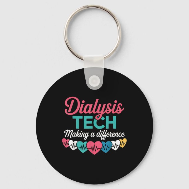 Porte-clés Technicien de dialyse faisant une différence Techn (Recto)