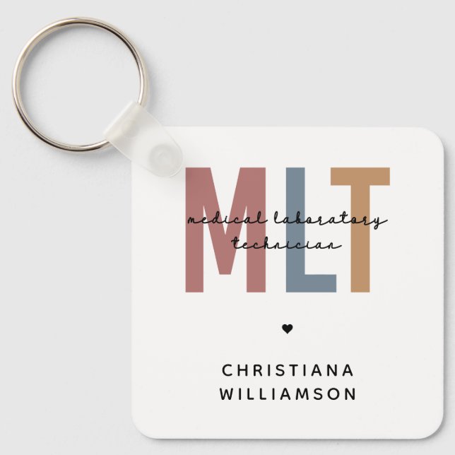 Porte-clés Technicien de laboratoire Médicale MLT personnalis (Recto)