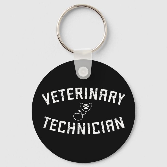 Porte-clés Technicien vétérinaire | Vet Tech Paw Stethoscope (Recto)