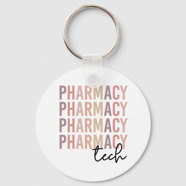 Porte-clés Technologie pharmaceutique | Technicien en pharmac (Recto)