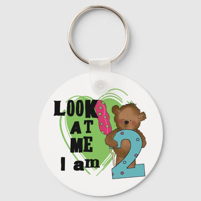 Porte-clés Teddy Bear I'm 2 Anniversaire T-shirts et cadeaux (Recto)