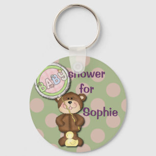 Porte-clés Teddy Bear Pink and Green