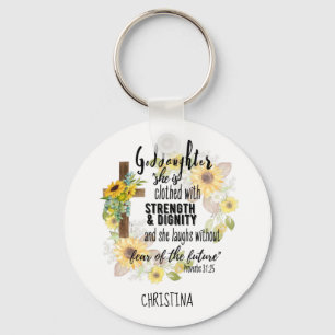 Porte-clés Teen Goddaughter Gift - Personalized Proverb Quote