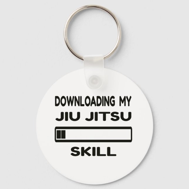 Porte-clés Téléchargement de ma compétence Jiu-Jitsu (Recto)