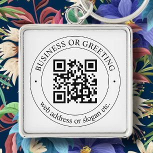 Porte-clés Téléchargez votre propre code QR et votre texte pe