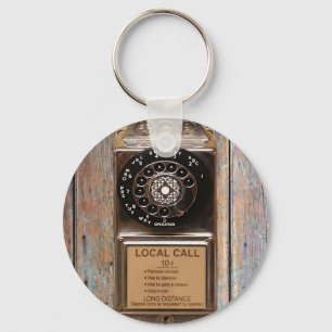 Porte-clés Téléphone antique rotatif payant rude