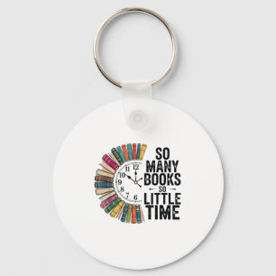 Porte-clés Tellement De Livres Peu De Temps, Rétro Bookish Bo