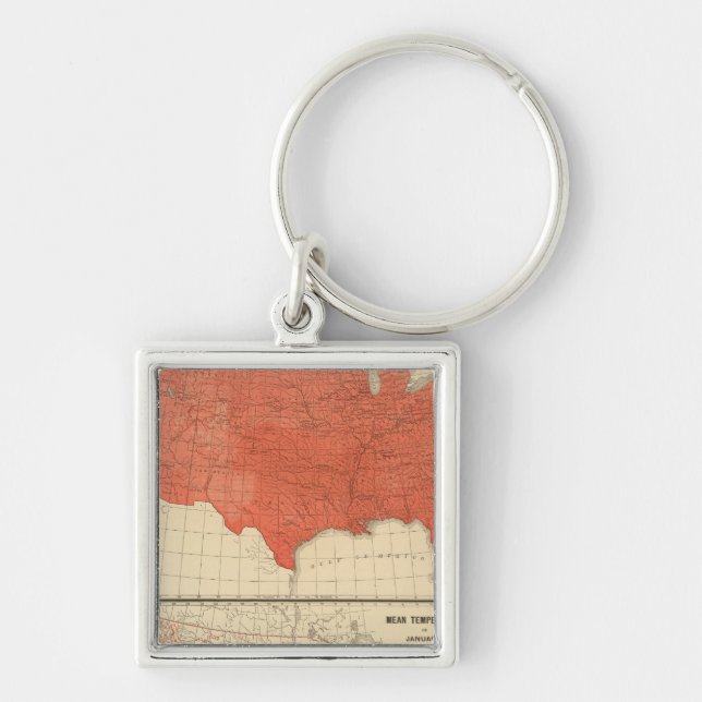 Porte-clés Température moyenne (Devant)