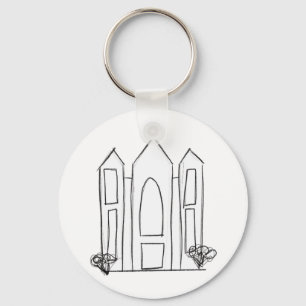 Porte-clés Temple mormon simple moderne LDS Salt Lake City