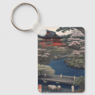 Porte-clés Temple on the river - Japan
