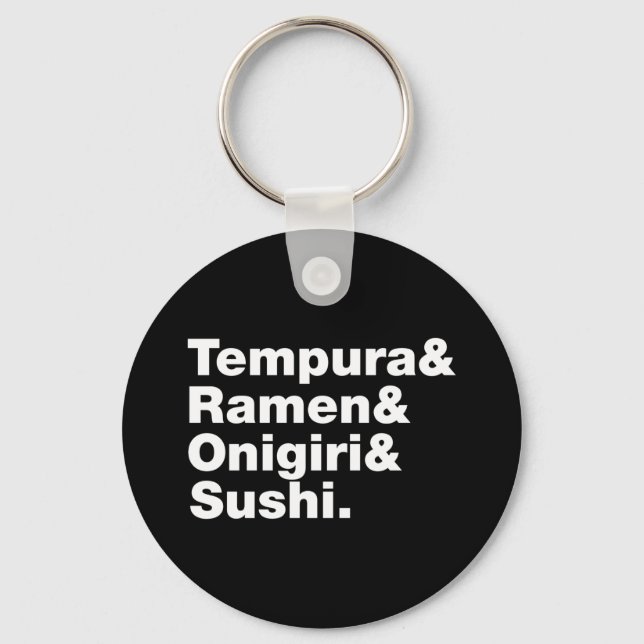Porte-clés Tempura & Ramen & Onigiri & Sushi. (Recto)