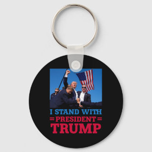 Porte-clés Tenez-Vous Contre Le Président Trump Après Les Tir