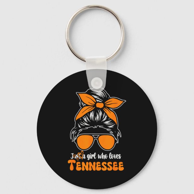 Porte-clés Tennessee Cowgirl Gingham Bun Tn Orange State Wome (Recto)