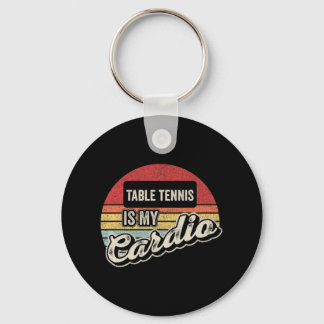 Porte-clés Tennis De Table Est Mon Cardio Vintage Retro PingP
