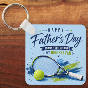 Porte-clés Tennis Fête des Pères pour raquette et balle de Pa