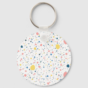 Porte-clés Terrazzo Moderne Motif Confettis Pastel