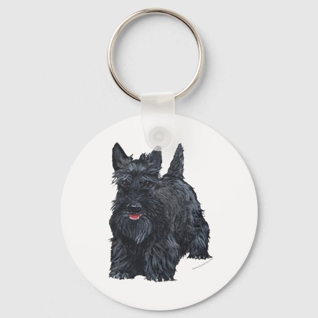 Porte-clés Terrier Écossais joueur (Recto)