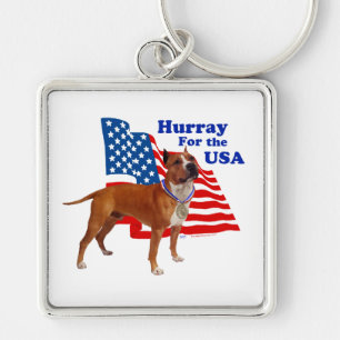 Porte-clés Terrier Staffordshire américain USA