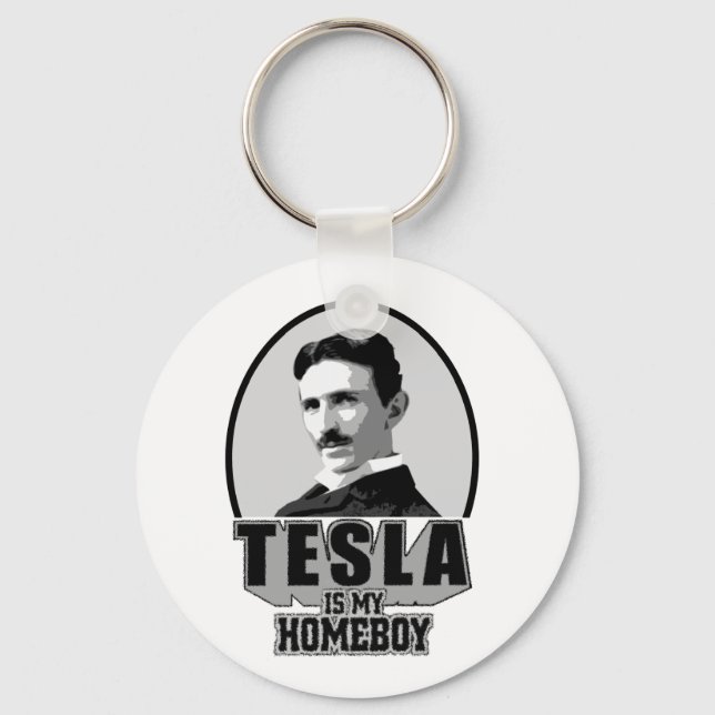 Porte-clés Tesla est ma mère (Recto)