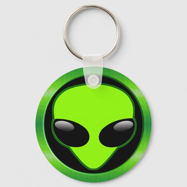 PORTE-CLÉS TÊTE ALIEN VERTE (Recto)