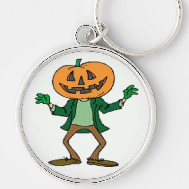PORTE-CLÉS TÊTE CITROUILLE HALLOWEEN (Devant)