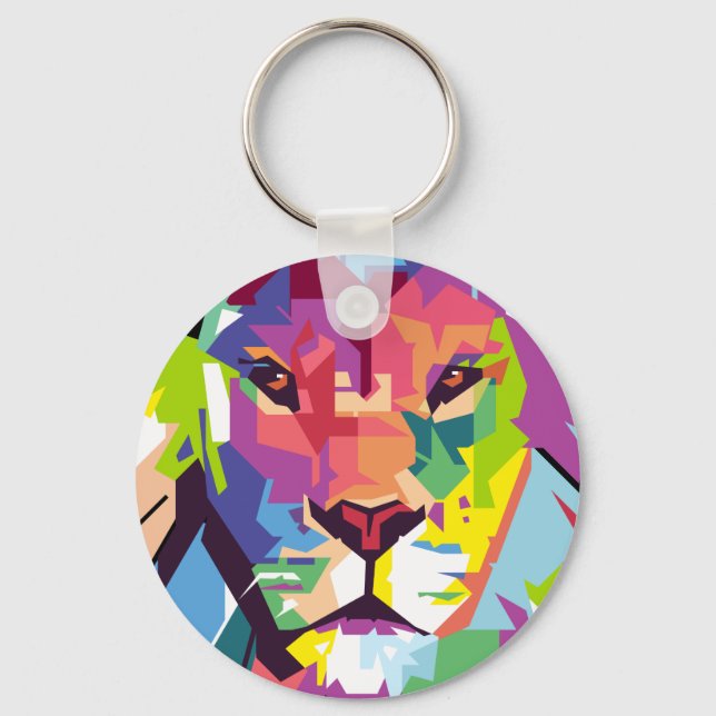 Porte-clés Tête de lion | Art moderne (Recto)