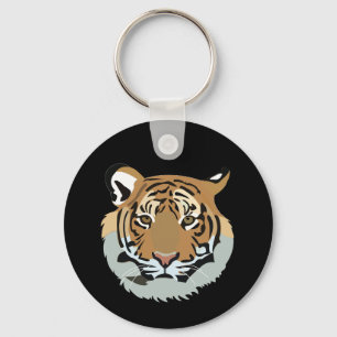 Porte-clés Tête de Tigre Animal Sauvage Tigre